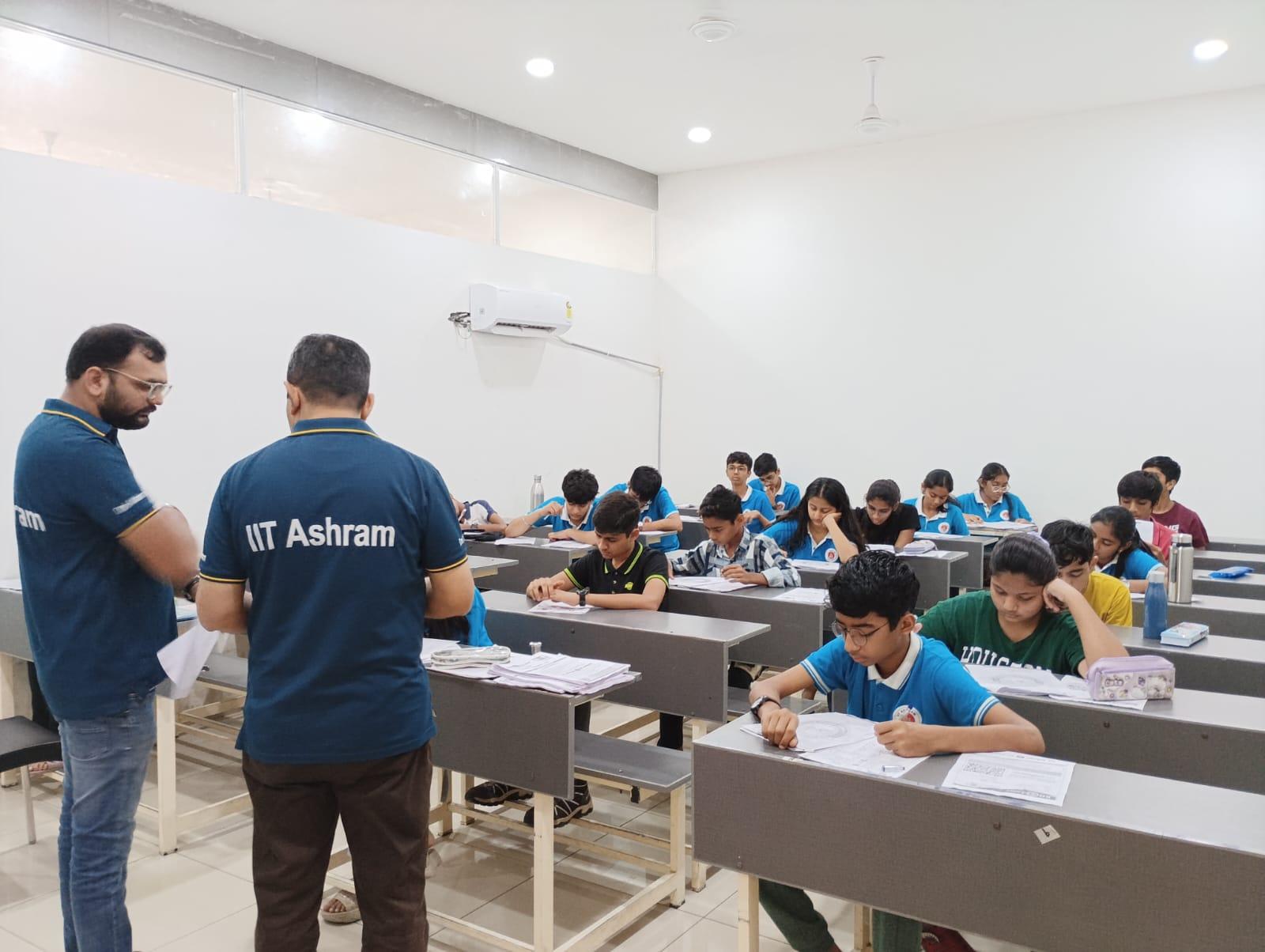 ACST students taking the exam at IIT Ashram